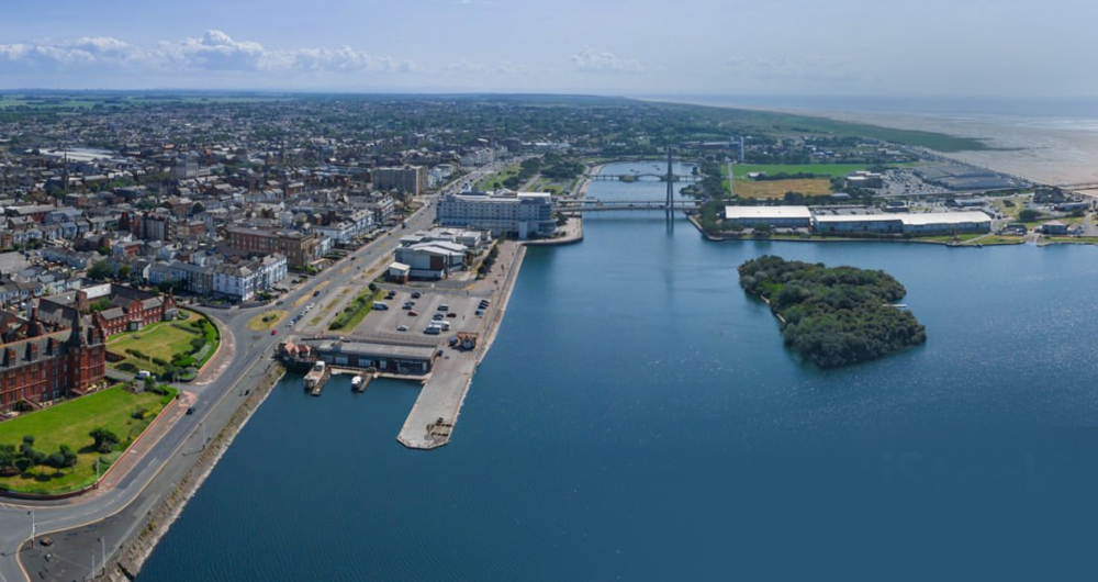 Overhead image of Southport Marine Lake